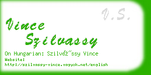 vince szilvassy business card